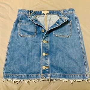 Loft Jean Skirt with Button Closures